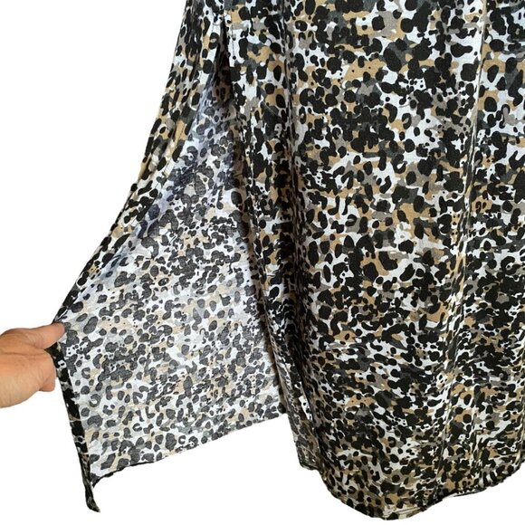 Eye Candy women's medium leopard print sleeveless stretchy maxi dress - Picture 7 of 11